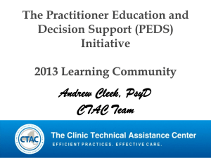The PEDS Learning Community