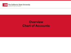 Overview Chart of Accounts - The California State University