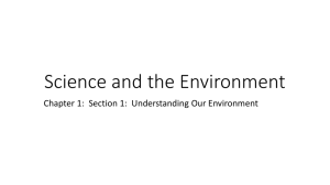 ES 1 Sect 1 Science and the Environment ppt