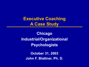 Executive Coaching A Case Study
