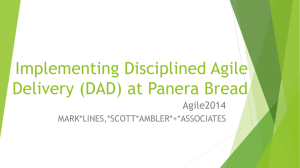 Implementing Disciplined Agile Delivery (DAD) at Panera Bread