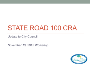 state road 100 cra - City of Palm Coast