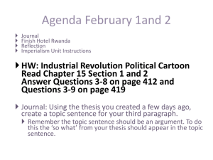 Agenda February 1and 2