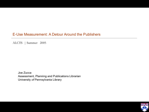 E-Use Measurement: A Detour Around the Publishers