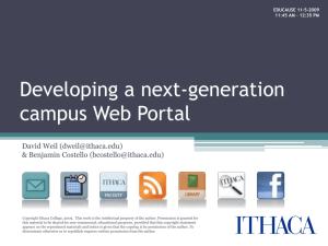Developing a next-generation campus Web Portal
