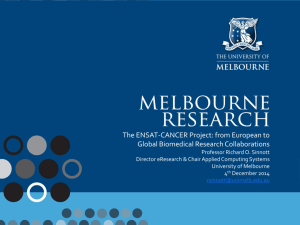 The ENSAT-CANCER Project: from European to Global Biomedical