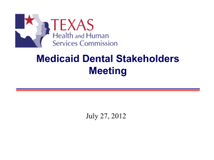 Leadership Briefing Outline - Texas Health and Human Services