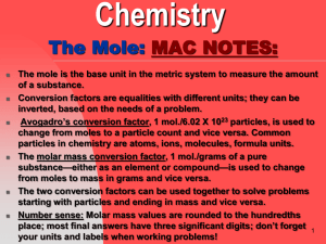 Determining the Molar Mass of Compounds
