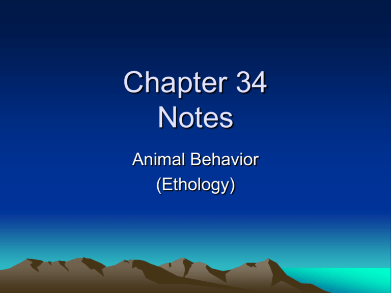 Animal behavior Unit