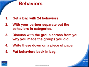 Innate and Learned Behavior