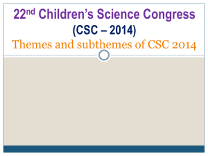 22nd National Children*s Science Congress (NCSC
