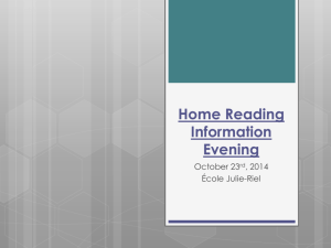 Home Reading Information Evening Octobre 2014