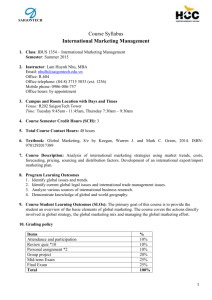 IBUS 1354 - International Marketing Management