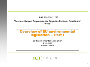 Overview of EU environmental legislation