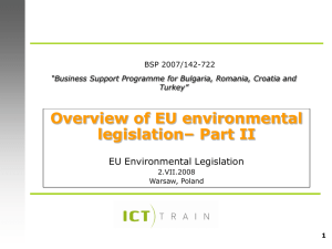 Overview of EU environmental legislation