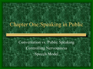 Public Speaking vs. Conversation