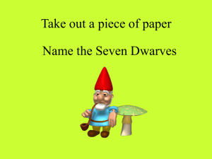 Name the Seven Dwarves - AP Psychology Community
