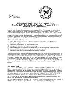 2014-2015 OAWA Carding Criteria