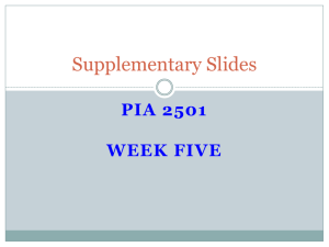 Week 5 Supplementary slides