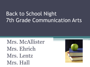 7th Grade Communication Arts
