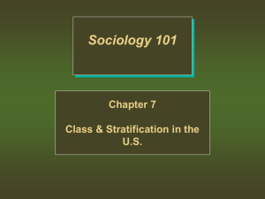 Class and Stratification in the United States