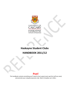 Graduate Clubs - Haskayne School of Business
