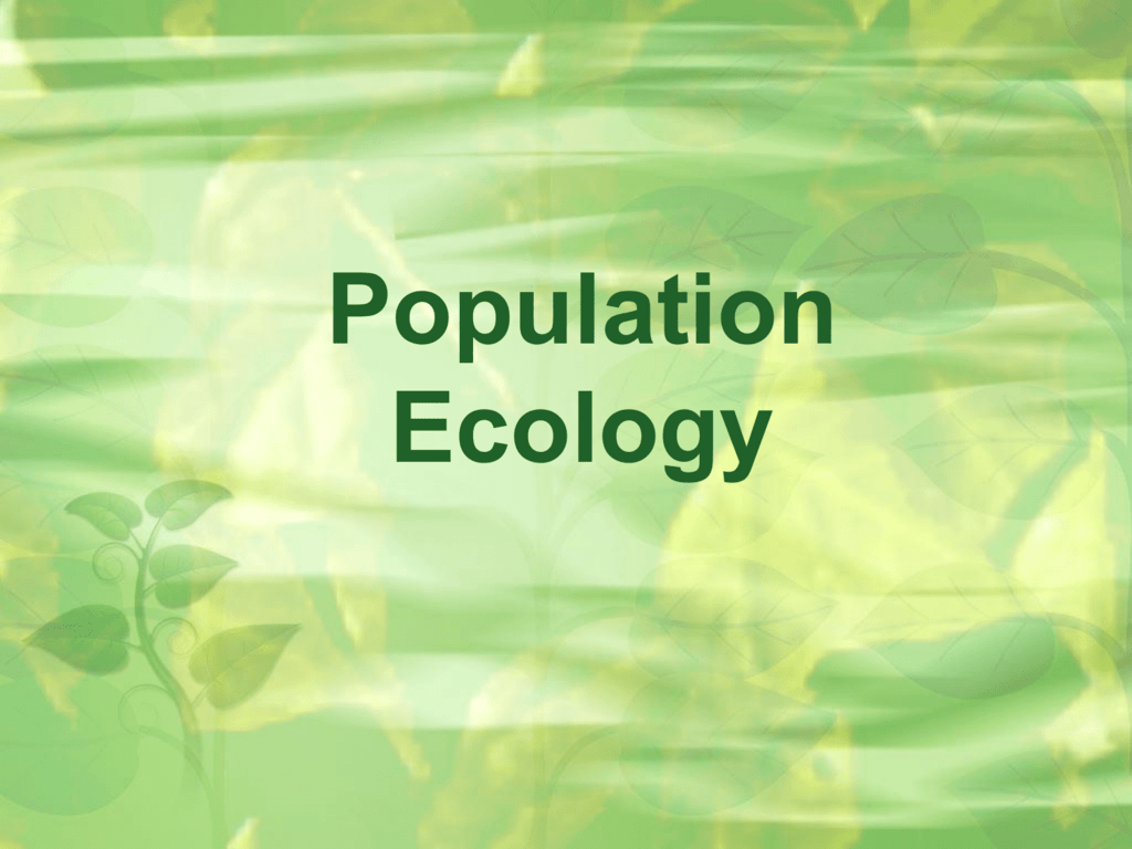 population-ecology-ppt