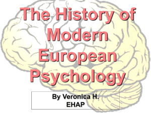 History of Modern European Psychology