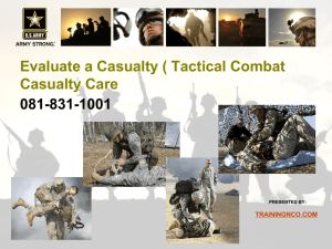 081-831-1001 ( SL 1.02 ) - Evaluate a Casualty ( Tactical Combat