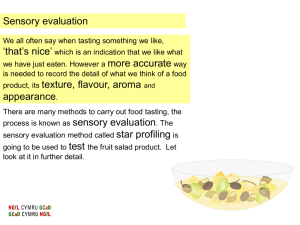 Sensory evaluation of a fruit salad