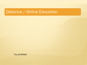 Distance / Online Education