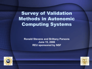 Survey of Validation Methods in Autonomic Systems