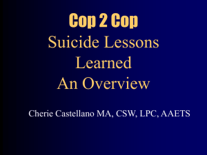 WTC - RSVP Program - Law Enforcement Suicide Prevention