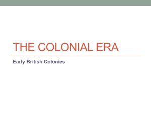 Early British Colonies PowerPoint