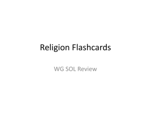 Religion Flashcards - WorldGeographyGold