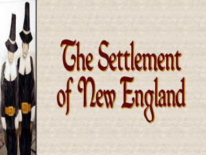 The Settlement of New England
