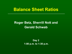 Balance Sheet Ratios