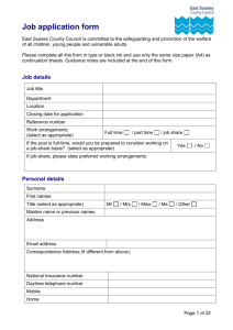 Job application form - Willingdon Community School