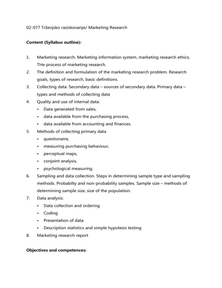 Definition Of Marketing Research By Different Authors