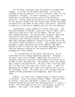 Essays on antigone