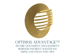 Optimus AdvantageTM BUSNESS Payment SOLUTIONS