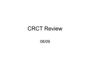 CRCT Review - Thomas County Schools