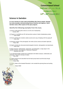 21 st March 2014 Science in Swindon