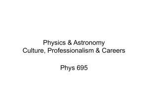 P&A Culture - SFSU Physics & Astronomy