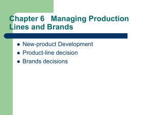 Chapter 6 Managing Production Lines and Brands