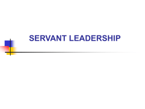 Servant Leadership: An Examination of Public School Principals