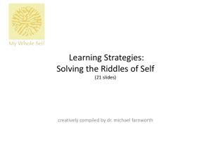 Learning Strategies: Solving the Riddles of Self (23