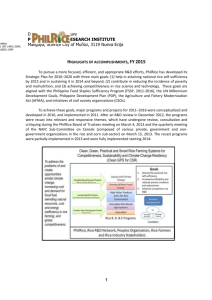 Accomplishment Report - Philippine Rice Research Institute