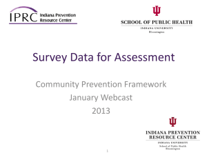 Survey Data for Community Assessment