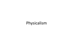 Physicalism - Michael Johnson's Homepage